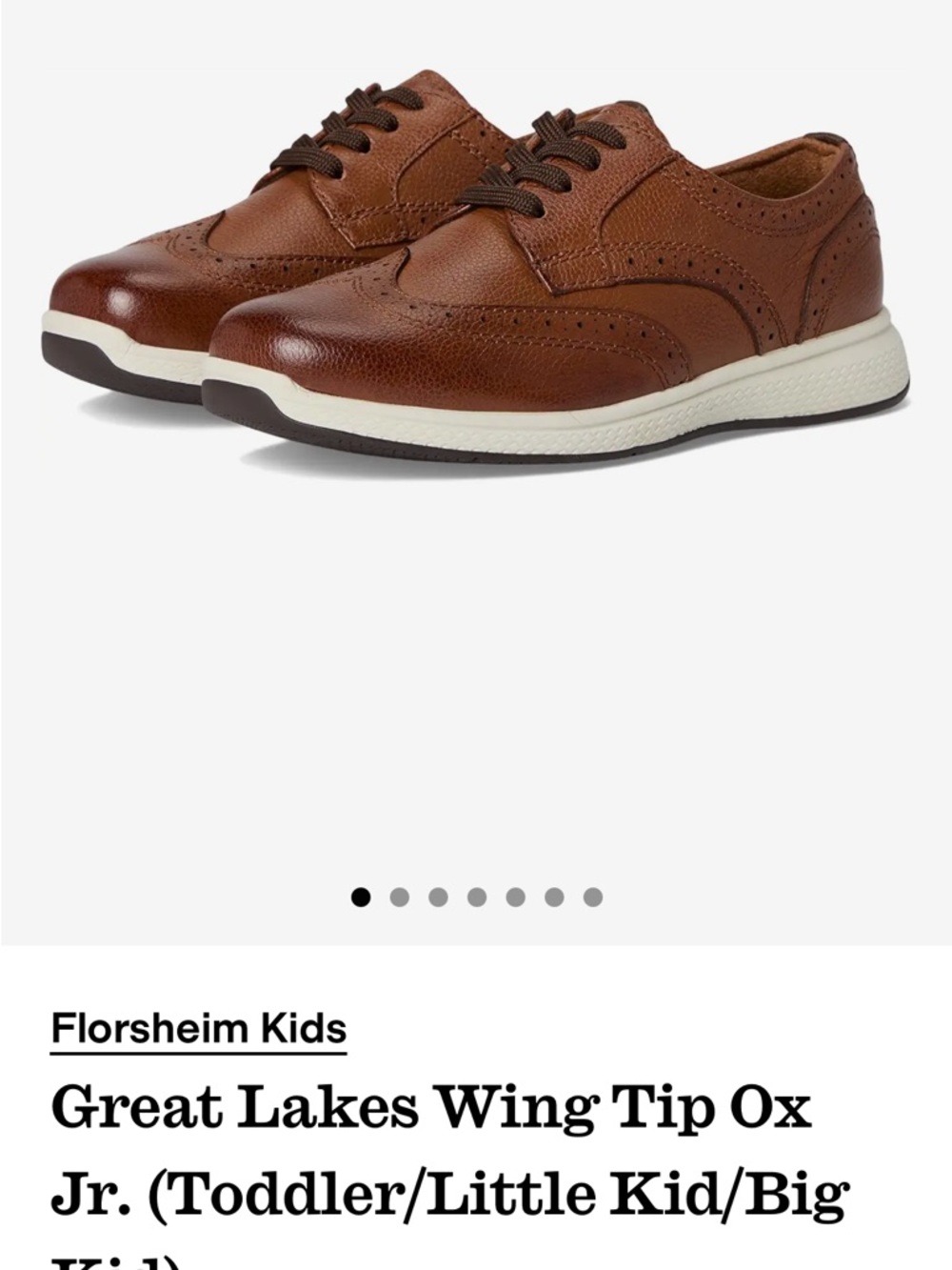 Florsheim Kids Wing Tip Sneakers Loafers